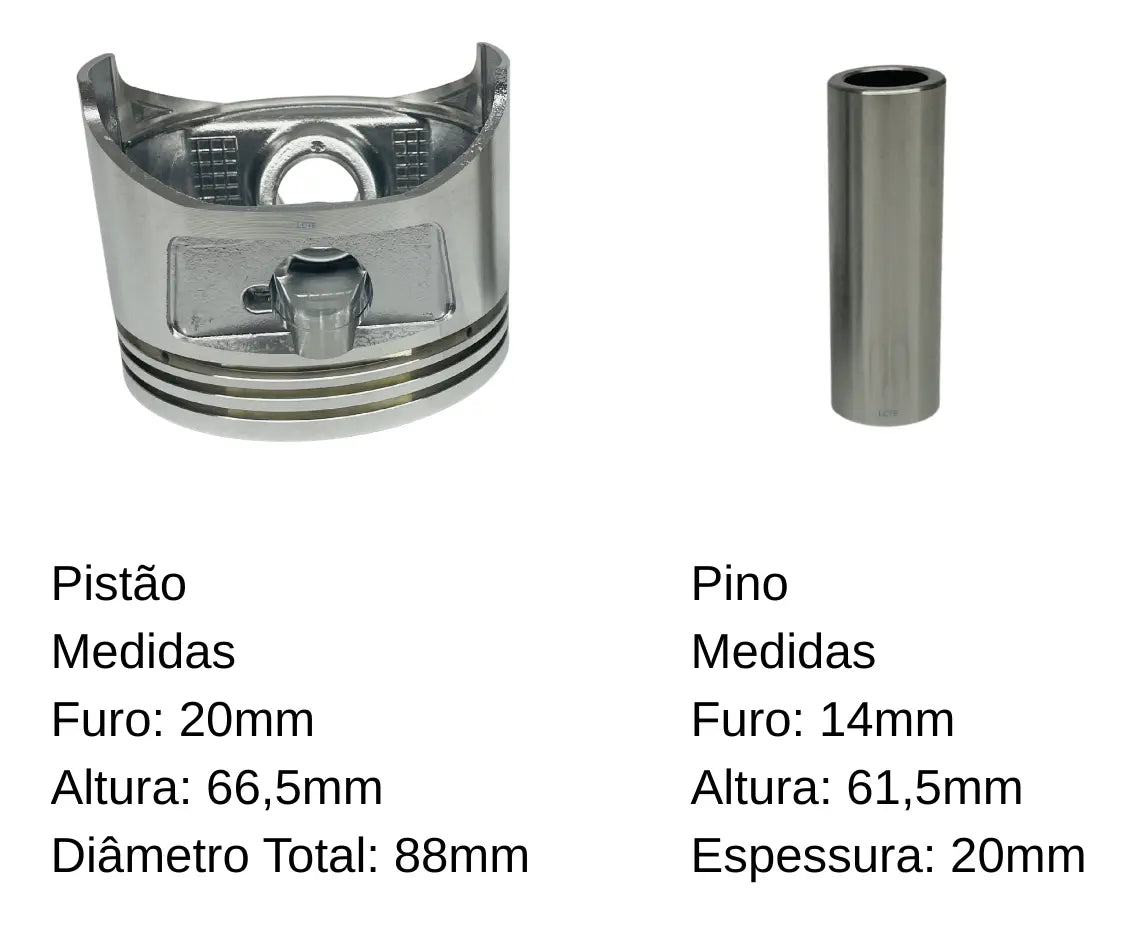 Pistão 0,25 Motor B4T 13hp Branco