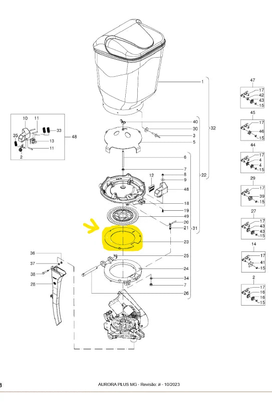 Anel Milho 4mm Rebaixo 2mm Universal Azul