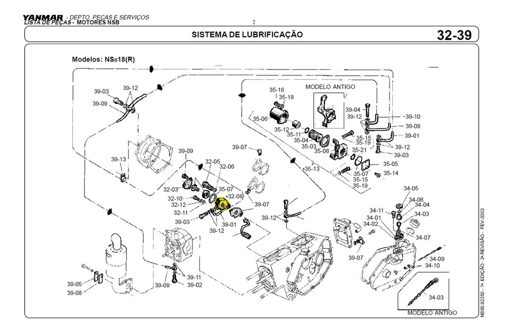 Bomba Óleo Lubrificante Yanmar Ns11 Ns12 Tc11