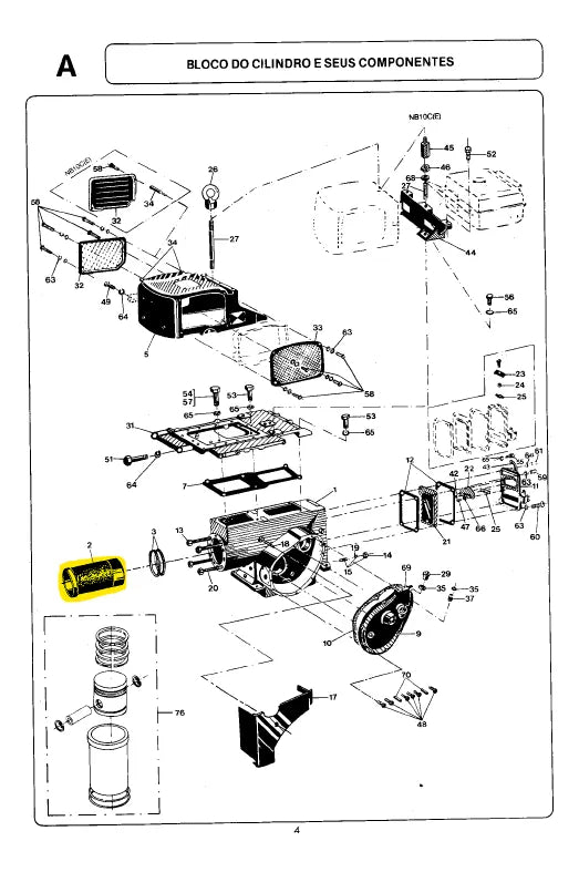 Camisa Do Motor Yanmar B9 Nb10 Tc10