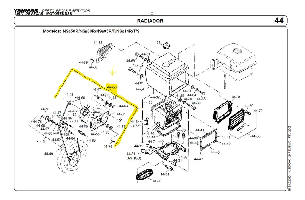 Conjunto Caixa Do Ventilador Completa Ns18 Nsb18