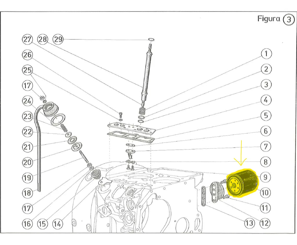 Filtro De Óleo Agrale 4200 Man Valmet