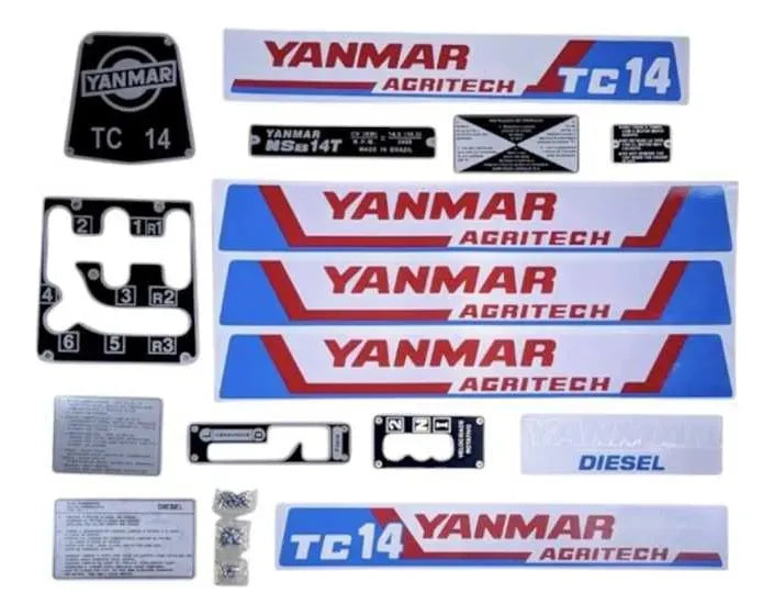 Kit Decalque Adesivo Yanmar Tc14