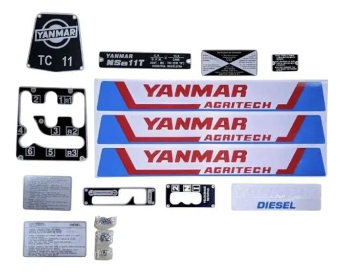 Kit Decalque Adesivo Yanmar Tc11
