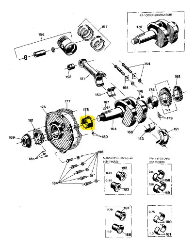 Mancal do Virabrequim Yanmar B9 Nb10 0,25