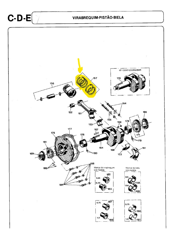 Anéis De Seguimento Yanmar Std B9 Nb10 Nb10c Tc10 90mm